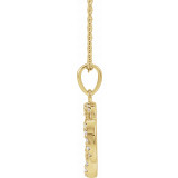 14K Yellow 1/8 CTW Diamond Five-Fold Celtic Necklace - 86976606P photo 2