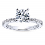 Gabriel & Co. 14k White Gold Contemporary Straight Engagement Ring - ER4124W44JJ photo