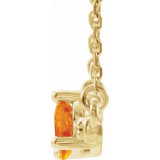 14K Yellow Citrine & 1/10 CTW Diamond 18 Necklace - 86812751P photo 2