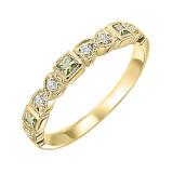 Gems One 14Kt Yellow Gold Diamond (1/10Ctw) & Peridot (1/6 Ctw) Ring - FR1233-4YD photo