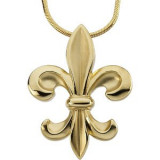 14K Yellow Fleur-de-Lis 18 Necklace - 6906483800P photo