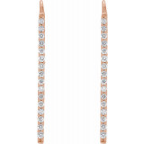 14K Rose 1/3 CTW Diamond Bar Earrings - 65222860002P photo 2