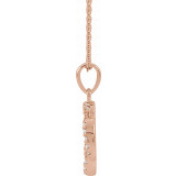 14K Rose 1/8 CTW Diamond Five-Fold Celtic Necklace - 86976607P photo 2