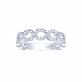 Gabriel & Co. 14k White Gold Diamond Stackable Ladies' Ring photo 4