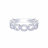 Gabriel & Co. 14k White Gold Diamond Stackable Ladies' Ring photo