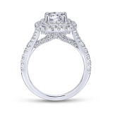 Gabriel & Co. 14k White Gold Entwined Double Halo Engagement Ring - ER12675R4W44JJ photo 2