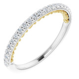 14K White & Yellow 1/5 CTW Diamond Anniversary Band - 122944601P photo