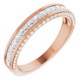 14K Rose 3/4 CTW Diamond Anniversary Band - 123940602P photo