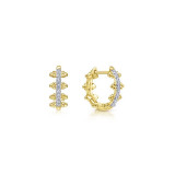 Gabriel & Co. 14k Yellow Gold Bujukan Diamond Huggie Earrings - EG13575Y45JJ photo