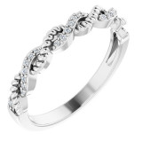 14K White .08 CTW Diamond Stackable Ring - 65196960001P photo