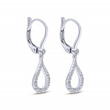 Gabriel & Co. 14k White Gold Lusso Diamond Drop Earrings - EG12201W45JJ photo 2