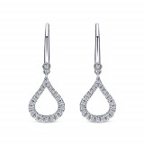 Gabriel & Co. 14k White Gold Lusso Diamond Drop Earrings - EG12201W45JJ photo
