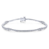 Gabriel & Co. 14k White Gold Lusso Diamond Tennis Bracelet - TB4218W45JJ photo