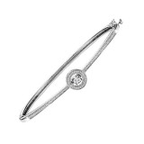 Gems One Silver (SLV 995) Diamond Rhythm Of Love Bangle   - 1/4 ctw - ROL1206-SSSC photo