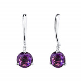 Stanton Color 14k Gold Amethyst Dangle Earrings photo