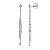 Gabriel & Co. 14k White Gold Kaslique Diamond Drop Earrings - EG13632W45JJ photo