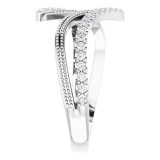 14K White 1/4 CTW Diamond Bypass Ring - 123969600P photo 4