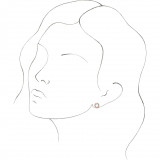 14K Rose Single Initial O Earring - 86800187P photo 3