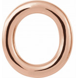 14K Rose Single Initial O Earring - 86800187P photo