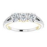 14K White & Yellow 1 CTW Diamond Anniversary Band - 1232156033P photo 3