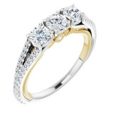 14K White & Yellow 1 CTW Diamond Anniversary Band - 1232156033P photo