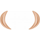 14K Rose Crescent Moon Earrings - 86846602P photo 2