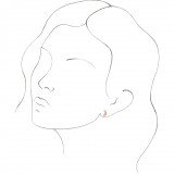 14K Rose Crescent Moon Earrings - 86846602P photo 3