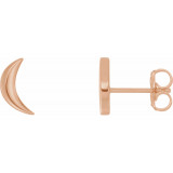 14K Rose Crescent Moon Earrings - 86846602P photo