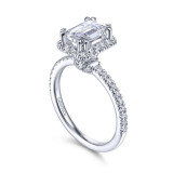 Gabriel & Co. 14k White Gold Contemporary Halo Engagement Ring - ER14962E6W44JJ photo 3