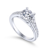 Gabriel & Co. 14k White Gold Contemporary Straight Engagement Ring - ER12325R4W44JJ photo 3