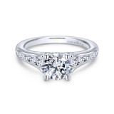 Gabriel & Co. 14k White Gold Contemporary Straight Engagement Ring - ER12325R4W44JJ photo