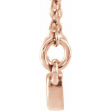 14K Rose Heart Bar 16-18 Necklace - 86769602P photo 2