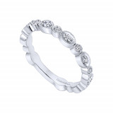 Gabriel & Co. 14k White Gold Diamond Stackable Ladies' Ring photo 3