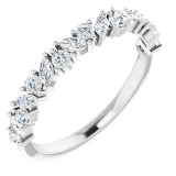 14K White 1/2 CTW Diamond Anniversary Band - 123609600P photo