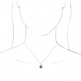 14K White Emerald & 1/3 CTW Diamond 16-18 Necklace - 869706115P photo 3
