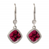 Stanton Color 14k Gold Rhodolite Leverback Earrings photo