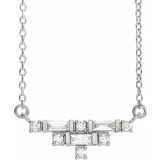 14K White 1/4 CTW Diamond Art Deco 16 Necklace - 86930600P photo