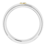 14K White & Yellow 1/10 CTW Men's Diamond Ring - 1232146003P photo 2