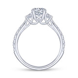 Gabriel & Co. 14k White Gold Contemporary 3 Stone Engagement Ring - ER7460W44JJ photo 2