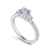 Gabriel & Co. 14k White Gold Contemporary 3 Stone Engagement Ring - ER7460W44JJ photo 3