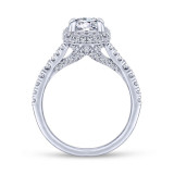 Gabriel & Co. 14k White Gold Entwined Halo Engagement Ring - ER12813R4W44JJ photo 2