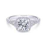 Gabriel & Co. 14k White Gold Entwined Halo Engagement Ring - ER12813R4W44JJ photo