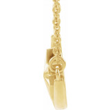14K Yellow Crescent Moon & Star 16-18 Necklace - 86843601P photo 2