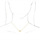 14K Yellow Crescent Moon & Star 16-18 Necklace - 86843601P photo 3