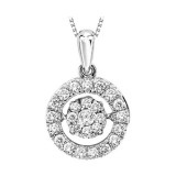 Gems One 10KT White Gold & Diamond Rhythm Of Love Neckwear Pendant  - 1/2 ctw - ROL1027-1WC photo