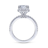 Gabriel & Co. 14k White Gold Contemporary Halo Engagement Ring - ER14962C6W44JJ photo 2