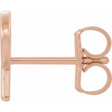 14K Rose Single Initial P Earring - 86800193P photo 2