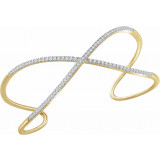 14K Yellow 3/4 CTW Diamond Criss-Cross Cuff 7 Bracelet - 65235060001P photo 3