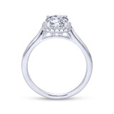 Gabriel & Co. 14k White Gold Contemporary Halo Engagement Ring - ER7818W44JJ photo 2