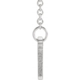 14K White Bar 17.5 Necklace - 857782002P photo 2